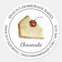 Cheesecake Dessert Baking Modern label