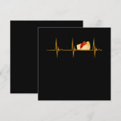Cheesecake Dessert Cheese Cake Heartbeat Ekg Puls Kaart (Voorkant / Achterkant)