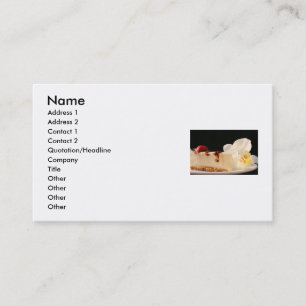 Cheesecake en een orchidee Visitekaartje