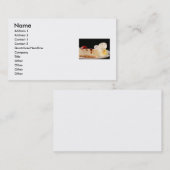 Cheesecake en een orchidee Visitekaartje (Voorkant / Achterkant)