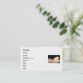 Cheesecake en een orchidee Visitekaartje (Staand voorkant)