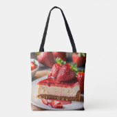 Cheesecake Foodie Bakkers Boodschappentas Tote Bag (Achterkant)