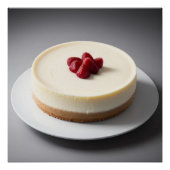 Cheesecake met aardbeien op Top Perfect Poster (Voorkant)