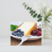 Cheesecake met fruit briefkaart (Staand voorkant)