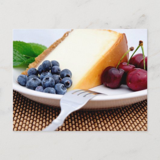 Cheesecake met fruit briefkaart (Voorkant)
