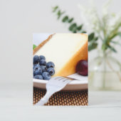 Cheesecake met fruit briefkaart (Staand voorkant)