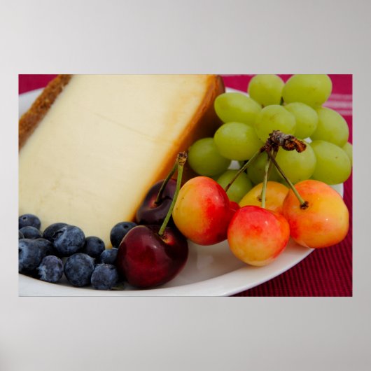 Cheesecake met fruit poster (Voorkant)