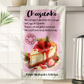Cheesecake recept gepersonaliseerd theedoek