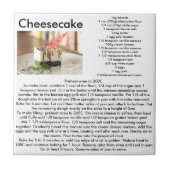 Cheesecake Recipe Kitchen Tile Tegeltje (Voorkant)