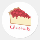 Cheesecake Ronde Sticker (Voorkant)