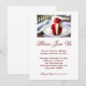 Cheesecake-uitnodigingen Kaart (Voorkant / Achterkant)