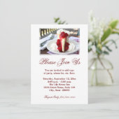 Cheesecake-uitnodigingen Kaart (Staand voorkant)