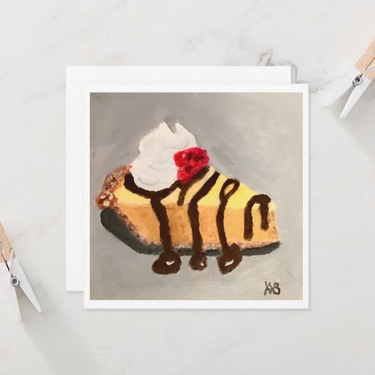 Cheesecake with Raspberries Kaart (Voorkant / Achterkant in situ)