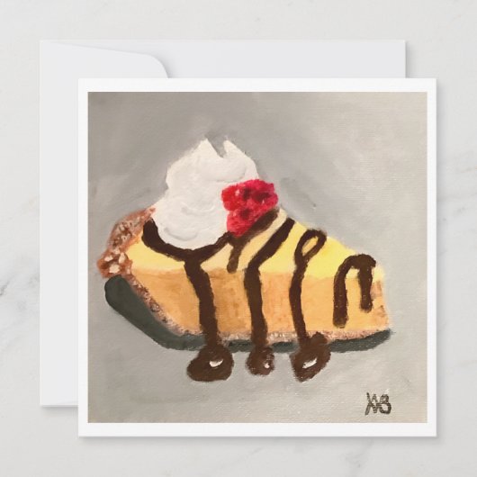 Cheesecake with Raspberries Kaart (Voorkant)