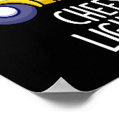 Cheesed Lightning Funny Cheese Pun Dark BG Poster (Hoek)