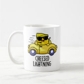 Cheesed Lightning Funny Cheese Pun Koffiemok (Links)