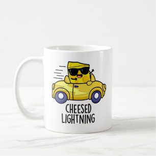 Cheesed Lightning Funny Cheese Pun Koffiemok
