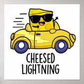 Cheesed Lightning Funny Cheese Pun Poster (Voorkant)