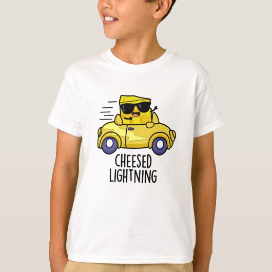 Cheesed Lightning Funny Cheese Pun T-shirt (Voorkant)