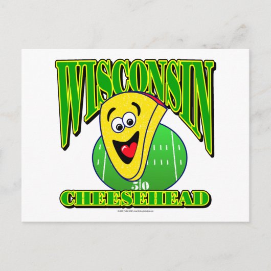 CheeseHead Cartoon 2 Briefkaart (Voorkant)
