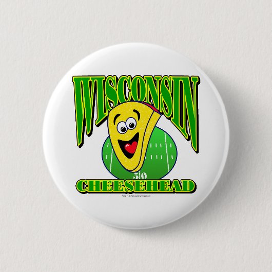 CheeseHead Cartoon 2 Ronde Button 5,7 Cm (Voorkant)