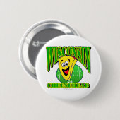 CheeseHead Cartoon 2 Ronde Button 5,7 Cm (Voorkant /achterkant)