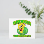 CheeseHead-Cartoon Briefkaart (Staand voorkant)