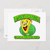 CheeseHead-Cartoon Briefkaart (Voorkant / Achterkant)