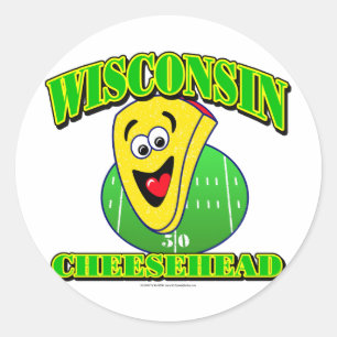 CheeseHead-Cartoon Ronde Sticker