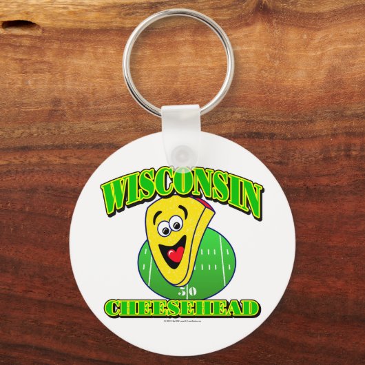 CheeseHead-Cartoon Sleutelhanger (Voorkant)