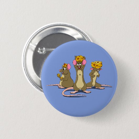 Cheesehead Mice Ronde Button 5,7 Cm (Voorkant /achterkant)