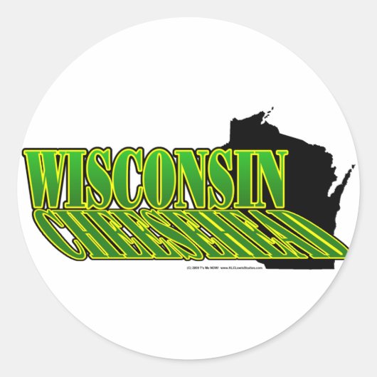 CheeseHead Shadow Ronde Sticker (Voorkant)