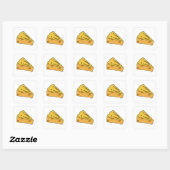 Cheesin' Moppie Kaas Vierkante Sticker (Vel)