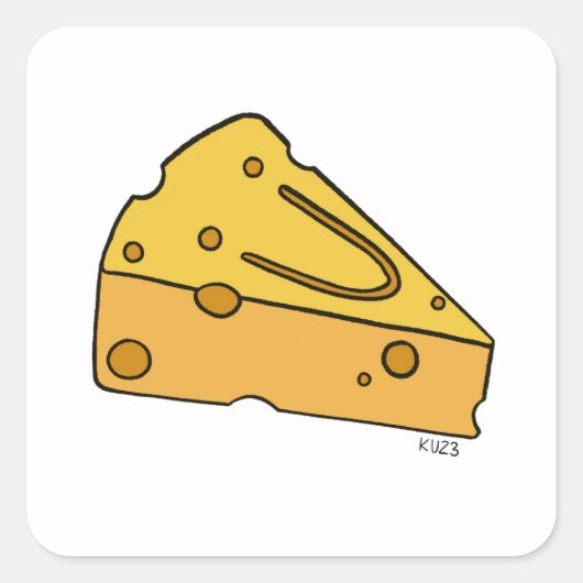 Cheesin' Moppie Kaas Vierkante Sticker (Voorkant)