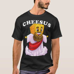 Cheesus Christ Funny Cheese Jesus Christelijk Pun  T-shirt