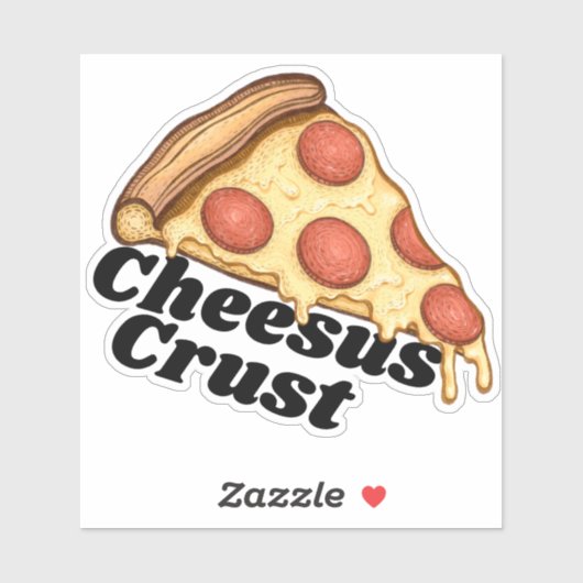 Cheesuskorst | Grappige Cheesy Pepperoni Pizza Sticker (Vel)