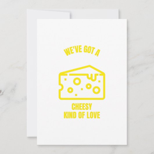Cheesy-achtige liefde grappige kaasgrappen kaart (Voorkant)