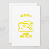Cheesy-achtige liefde grappige kaasgrappen kaart (Voorkant / Achterkant)