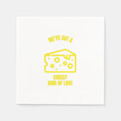 Cheesy-achtige liefde grappige kaasgrappen servet (Voorkant)