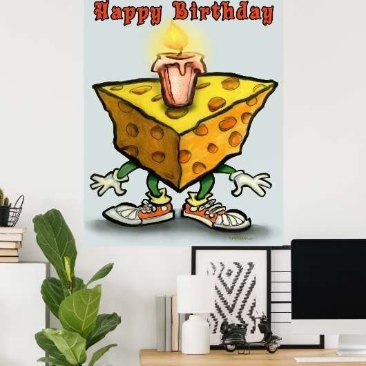 Cheesy Birthday Poster (Thuiskantoor)
