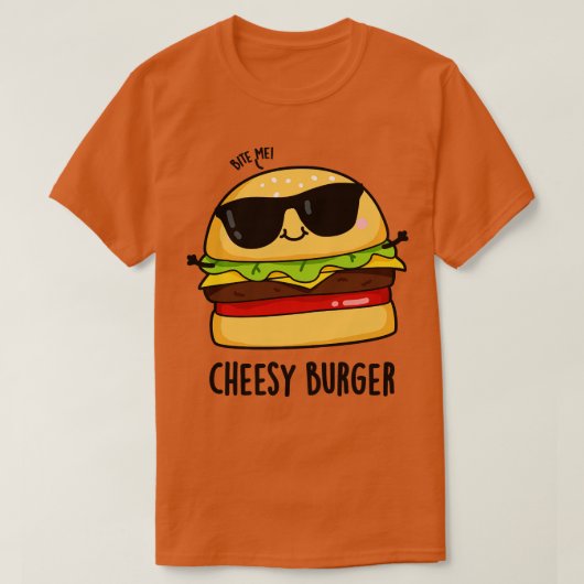 Cheesy Burger Funny Food Puns 1 T-shirt (Design voorkant)