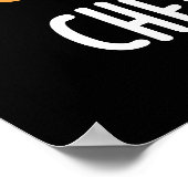 Cheesy Burger Funny Food Puns Donker BG Poster (Hoek)