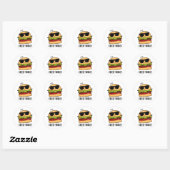 Cheesy Burger Grappige Voedsel Puns Ronde Sticker (Vel)