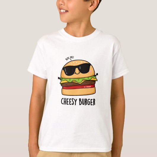Cheesy Burger Grappige Voedsel Puns T-shirt (Voorkant)