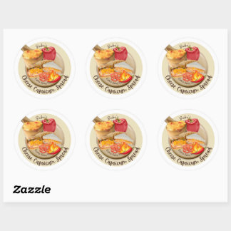 Cheesy capsicum extra spicy smaaksticker ronde sticker