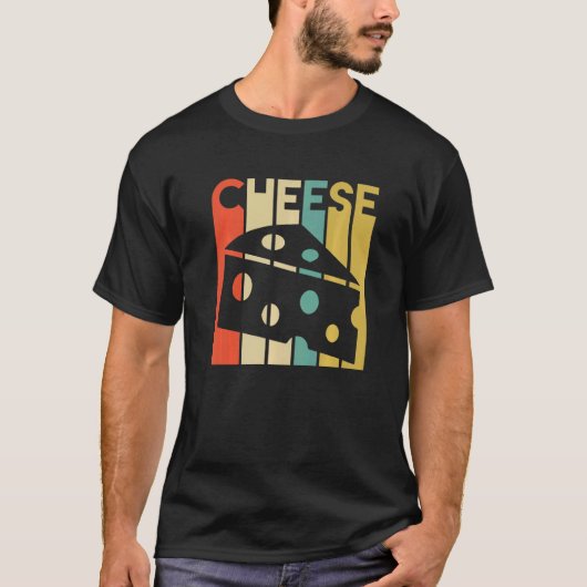 Cheesy Cheddar Cheese Cool Retro  T-shirt (Voorkant)