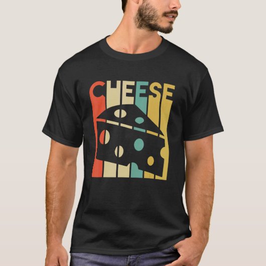 Cheesy Cheddar Cheese Cool Retro  T-shirt (Voorkant)