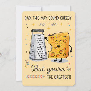 Cheesy Cheese Dad Funny Verjaardag Vaderdag Feestdagenkaart