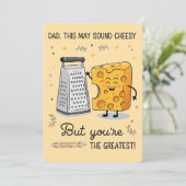 Cheesy Cheese Dad Funny Verjaardag Vaderdag Kaart (Staand voorkant)
