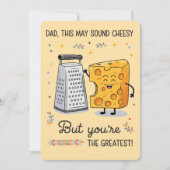 Cheesy Cheese Dad Funny Verjaardag Vaderdag Kaart (Voorkant)